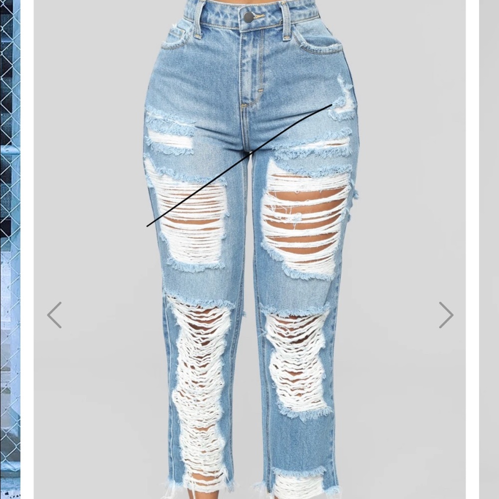 Distressed jeans
